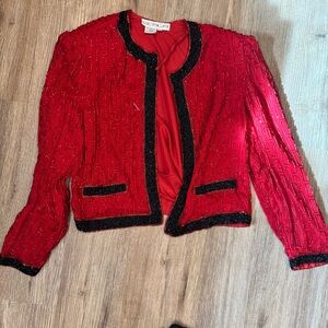 SILK BEADED Blazer MEDIUM